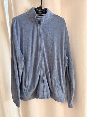 Jos. A. Bank Soft Blue Full-Zip Men's Sweater Jacket